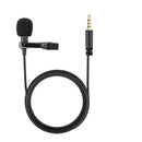 Lavalier Microphone, 3.5mm Lapel Clip-on Omnidirectional Condenser Microphone for iPhone & Android Smartphones , Computer Black
