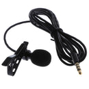 Lavalier Microphone, 3.5mm Lapel Clip-on Omnidirectional Condenser Microphone for iPhone & Android Smartphones , Computer Black