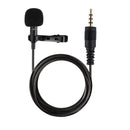 Lavalier Microphone, 3.5mm Wired Lavalier Lapel Clip-on Omnidirectional Condenser Microphone for iPhone & Android Smartphones , Computer Black