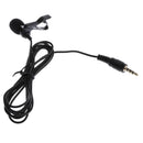 Lavalier Microphone, 3.5mm Wired Lavalier Lapel Clip-on Omnidirectional Condenser Microphone for iPhone & Android Smartphones , Computer Black