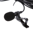 Lavalier Microphone, 3.5mm Wired Lavalier Lapel Clip-on Omnidirectional Condenser Microphone for iPhone & Android Smartphones , Computer Black