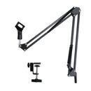 Microphone Arm Stand , Adjustable Microphone Suspension Boom Scissor Arm Stand with Table Mounting Clamp Suitable for Radio Broadcasting Studio, Voice-Over Sound Studio, Stages, and TV Stations