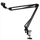 Microphone Arm Stand , Adjustable Microphone Suspension Boom Scissor Arm Stand with Table Mounting Clamp Suitable for Radio Broadcasting Studio, Voice-Over Sound Studio, Stages, and TV Stations
