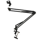 Microphone Arm Stand , Adjustable Microphone Suspension Boom Scissor Arm Stand with Table Mounting Clamp Suitable for Radio Broadcasting Studio, Voice-Over Sound Studio, Stages, and TV Stations