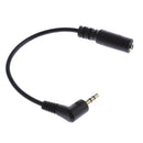 Right Angled 3 Pole 3 Ring 1/8'' 3.5mm Male to 4 Pole Male TRRS Female Adapter Cable Extension Wire Black