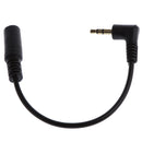 Right Angled 3 Pole 3 Ring 1/8'' 3.5mm Male to 4 Pole Male TRRS Female Adapter Cable Extension Wire Black