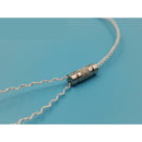 Silver Headphone Wire Multi-Core Cable Earphone 4mm Jack In & 2x 2mm Jack Out Splitter Connector