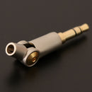 Flexible Right Angle / Stranght Angle 3.5mm 3-Pole Stereo Audio Bass Plug Jack for Earphone Cable Solder Adapter Connector