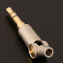 Flexible Right Angle / Stranght Angle 3.5mm 3-Pole Stereo Audio Bass Plug Jack for Earphone Cable Solder Adapter Connector
