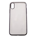 Phone case , Clear Pure Color Plating Frame Soft TPU Clear case Ultra-Thin Slim Fit Lightweight Bumper Cover for iPhone X Black Edge