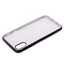 Phone case , Clear Pure Color Plating Frame Soft TPU Clear case Ultra-Thin Slim Fit Lightweight Bumper Cover for iPhone X Black Edge