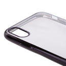Phone case , Clear Pure Color Plating Frame Soft TPU Clear case Ultra-Thin Slim Fit Lightweight Bumper Cover for iPhone X Black Edge