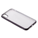 Phone case , Clear Pure Color Plating Frame Soft TPU Clear case Ultra-Thin Slim Fit Lightweight Bumper Cover for iPhone X Black Edge