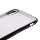 Phone case , Clear Pure Color Plating Frame Soft TPU Clear case Ultra-Thin Slim Fit Lightweight Bumper Cover for iPhone X Black Edge