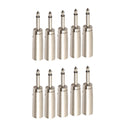 10Pack XLR 3-Pin Male to 1/4-Inch Male Socket Audio Adapter Converter Connector