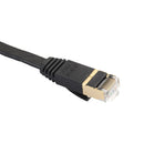 Gold Plated RJ45 Flat Cat7 Ethernet 10Gbps SSTP Network LAN Cable Lot 1m