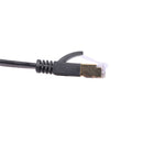 Gold Plated RJ45 Flat Cat7 Ethernet 10Gbps SSTP Network LAN Cable Lot 1m
