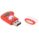 Cartoon Merry Christmas Sock Shaped High Speed USB 2.0 Flash Drive Memory Stick U Disk 256GB