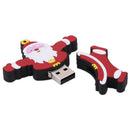 3D Cartoon Merry Christmas Santa Shaped High Speed USB 2.0 Flash Drive Memory Stick U Disk 256GB
