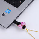 Fashion Bling Jewelry Crystal Butterfly USB 2.0 Super Speed USB Flash Drive U Disk for Girls Women 128GB
