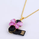 Fashion Bling Jewelry Crystal Butterfly USB 2.0 Super Speed USB Flash Drive U Disk for Girls Women 128GB