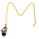 High Speed USB 2.0 Memory Stick Pen Drive with Crystal Diamond Colorful Flower Pendent and Jewelry Necklace 128GB