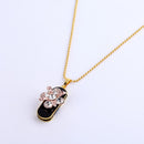 Luxury Jewelry Flowers + Leaf USB Flash Drive Thumb Pen Drive and Necklace Pendent For Data Storage 32GB