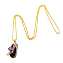 Luxury Jewelry Bling Crystal Shoes USB 2.0 Flash Drive Thumb Pen Drive & Gold Necklace 128GB
