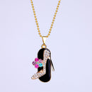Luxury Jewelry Bling Crystal Shoes USB 2.0 Flash Drive Thumb Pen Drive & Gold Necklace 128GB
