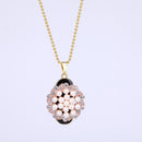Luxury Jewelry Bling Pearl Flower USB 2.0 Flash Drive Thumb Pen Drive & Gold Necklace 128GB