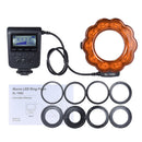 SL-102 LED Macro Ring Flash Light Lamp Adapter Mount and 8pcs Adapter Rings for Canon Nikon Olympus Camcorder