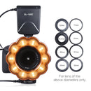 SL-102 LED Macro Ring Flash Light Lamp Adapter Mount and 8pcs Adapter Rings for Canon Nikon Olympus Camcorder