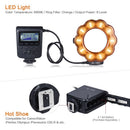SL-102 LED Macro Ring Flash Light Lamp Adapter Mount and 8pcs Adapter Rings for Canon Nikon Olympus Camcorder