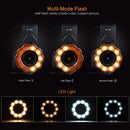 SL-102 LED Macro Ring Flash Light Lamp Adapter Mount and 8pcs Adapter Rings for Canon Nikon Olympus Camcorder