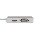 5 in 1 Aluminium USB 3.0 Type C to 4K HD HDMI + VGA + 3PCS USB 3.0 Dongle Adapter Splitter Converter Hub For Apple Macbook Silver