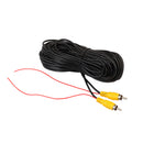 20ft Car RCA Video Extension Cable for Auto Backup Camera Monitor Rear View Parking System with Detection Wire Reverse Trigger Lead for GPS Navigation