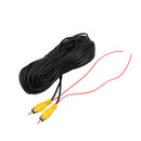 40ft Car RCA Video Extension Cable for Auto Backup Camera Monitor Rear View Parking System with Detection Wire Reverse Trigger Lead for GPS Navigation