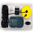 Portable Fish Finder & Wired Sonar Sensor Fishfinder Depth Locator with Fish Size, Water Temperature, Alarm Transducer, Dot Matrix 100m Range