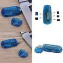 High Speed 5 in 1 USB Memory Card Reader Writer Dongle Pen for MicroSD TF SD M2 XD MS Blue