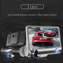 Universal 1080P HD 3 Lens Car DVR Dash Cam 24'' Rearview Camera Video Recorder G-Sensor
