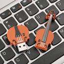 Musical Violin Model USB 2.0 Flash Drive Memory Stick U Disk 256GB