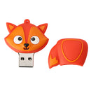 16GB High Speed USB 2.0 Cartoon Fox Model Flash Drive Memory U Disk for PC Loptop