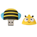 Fashion Cool USB 2.0 Memory Stick Flash Pen Drive Yellow Bee Animial Shape Data Storage 16GB