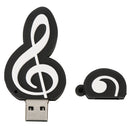 32GB Cute Cartoon Music Note Shape USB 2.0 Flash Stick Thumb Pen Drive U Disk for Girls Friends