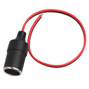 Waterproof Car Motorcycle Charger Power Cigarette Lighter Female Socket Adapter Converter + 1Feet/30cm Extension Cable, 10A