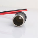 Waterproof Car Motorcycle Charger Power Cigarette Lighter Female Socket Adapter Converter + 1Feet/30cm Extension Cable, 10A