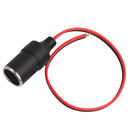 Waterproof Car Motorcycle Charger Power Cigarette Lighter Female Socket Adapter Converter + 1Feet/30cm Extension Cable, 10A