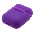 Wireless Bluetooth Headsets Case, Shockproof Silicone Protective Cover Skin with Earphone Sports Anti-lost Strap Rope for Apple Airpods Charging Case Purple