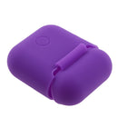 Wireless Bluetooth Headsets Case, Shockproof Silicone Protective Cover Skin with Earphone Sports Anti-lost Strap Rope for Apple Airpods Charging Case Purple