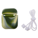 Wireless Bluetooth Headsets Case, Shockproof Silicone Protective Cover Skin with Earphone Sports Anti-lost Strap Rope for Apple Airpods Charging Case Camouflage